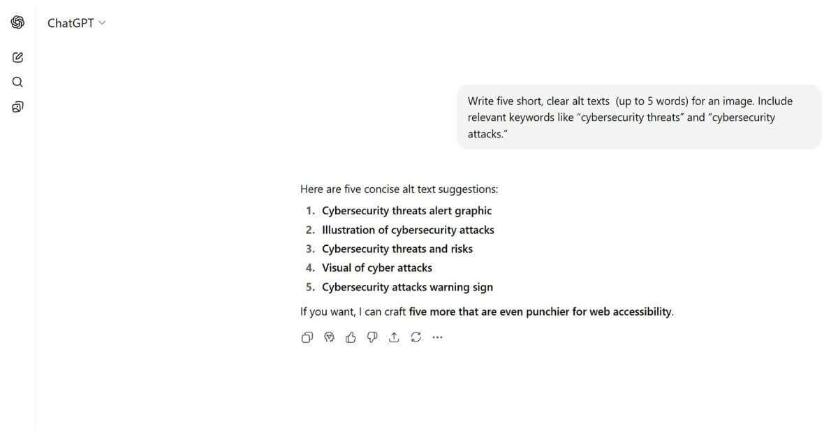 writing alt text with ChatGPT