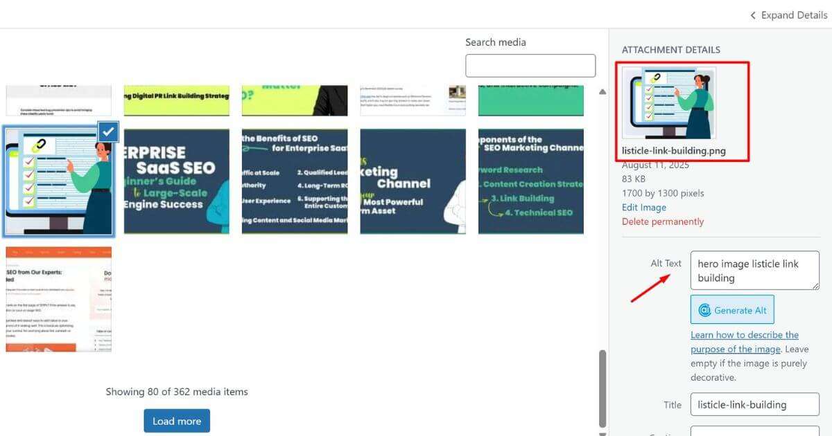 alt text image example