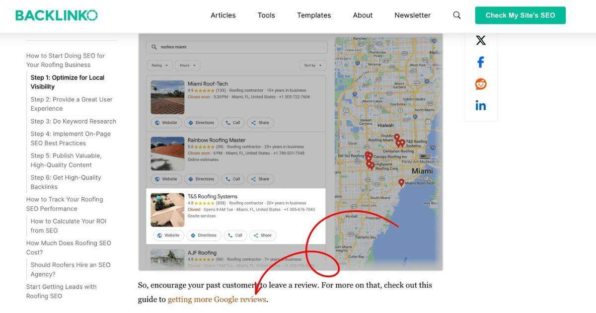 Broken Link Building example