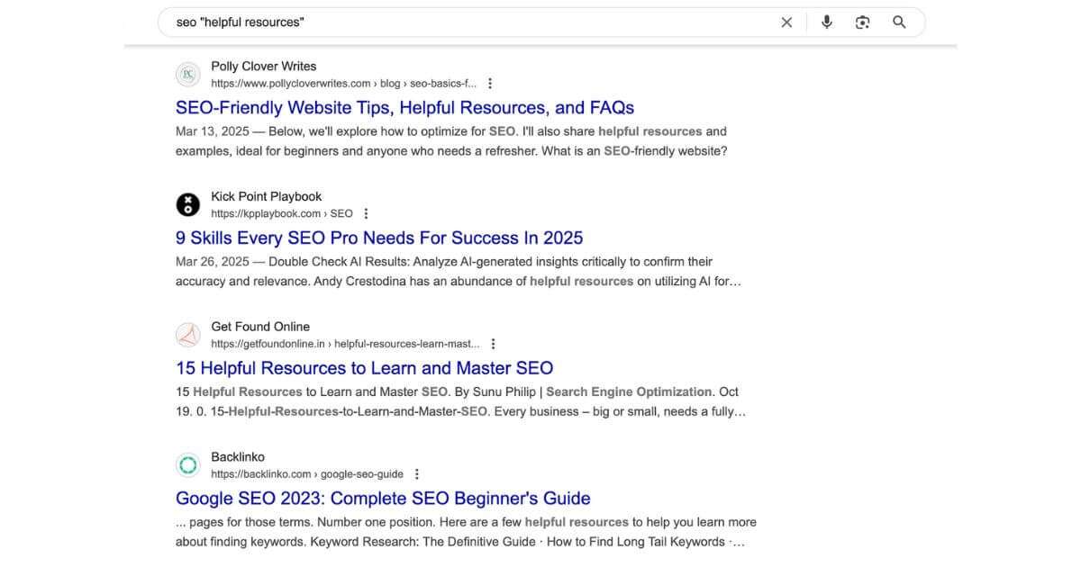 Find Resource Pages with search operator
