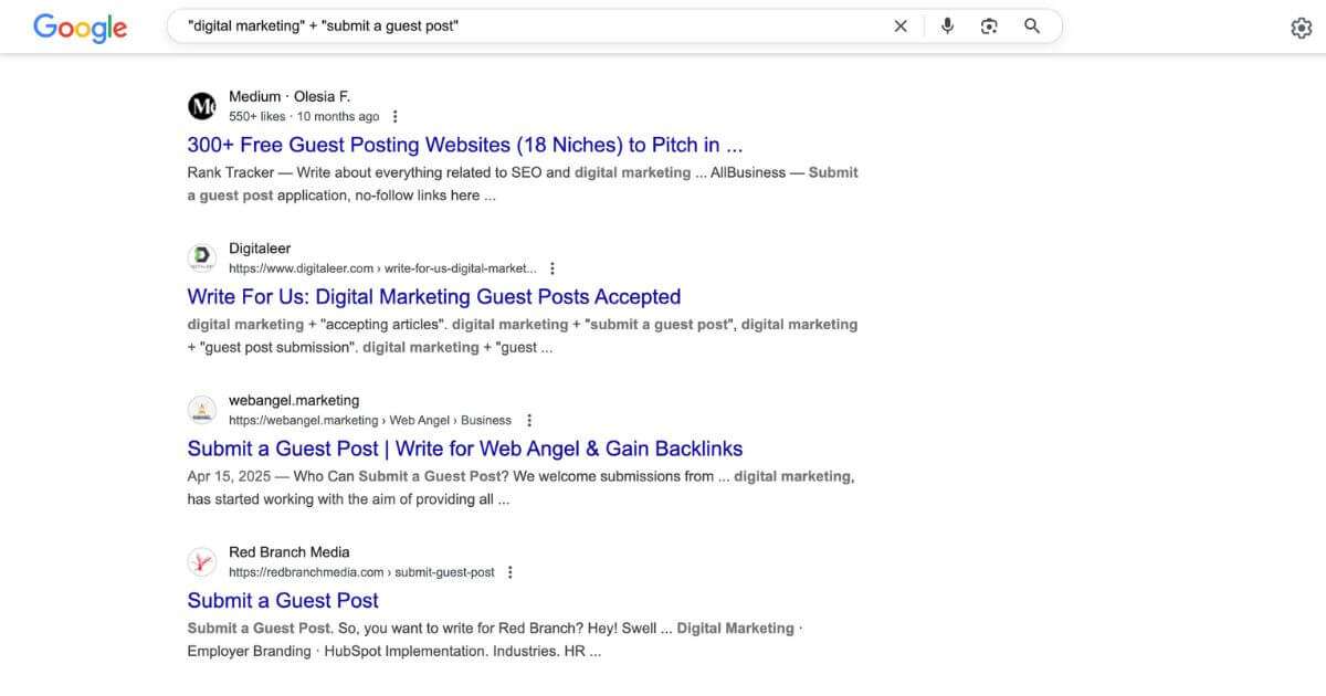 keyword plus submit a guest post example