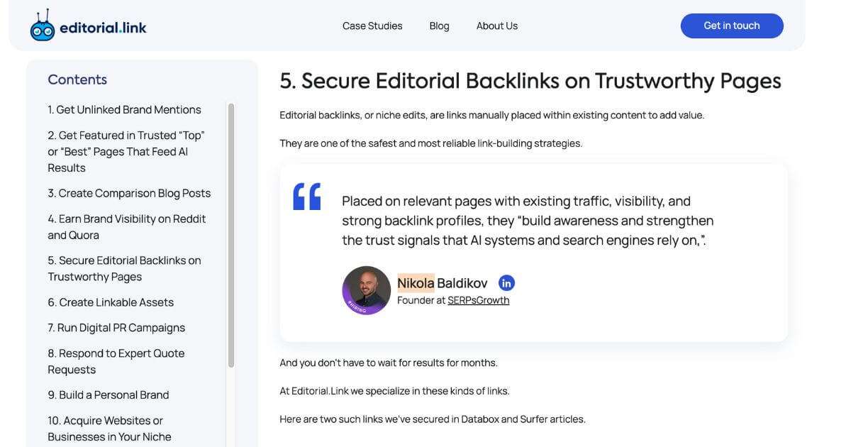 reactive pr link example