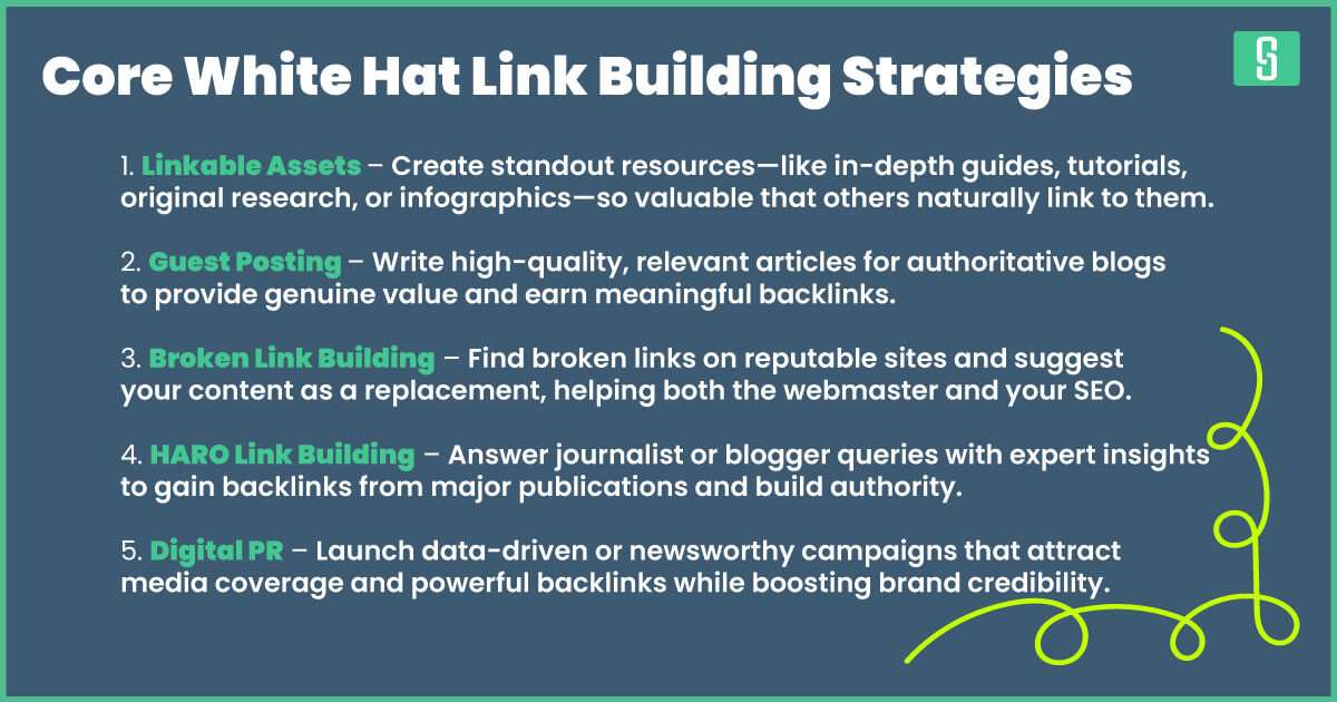 Core White Hat Link Building Strategies