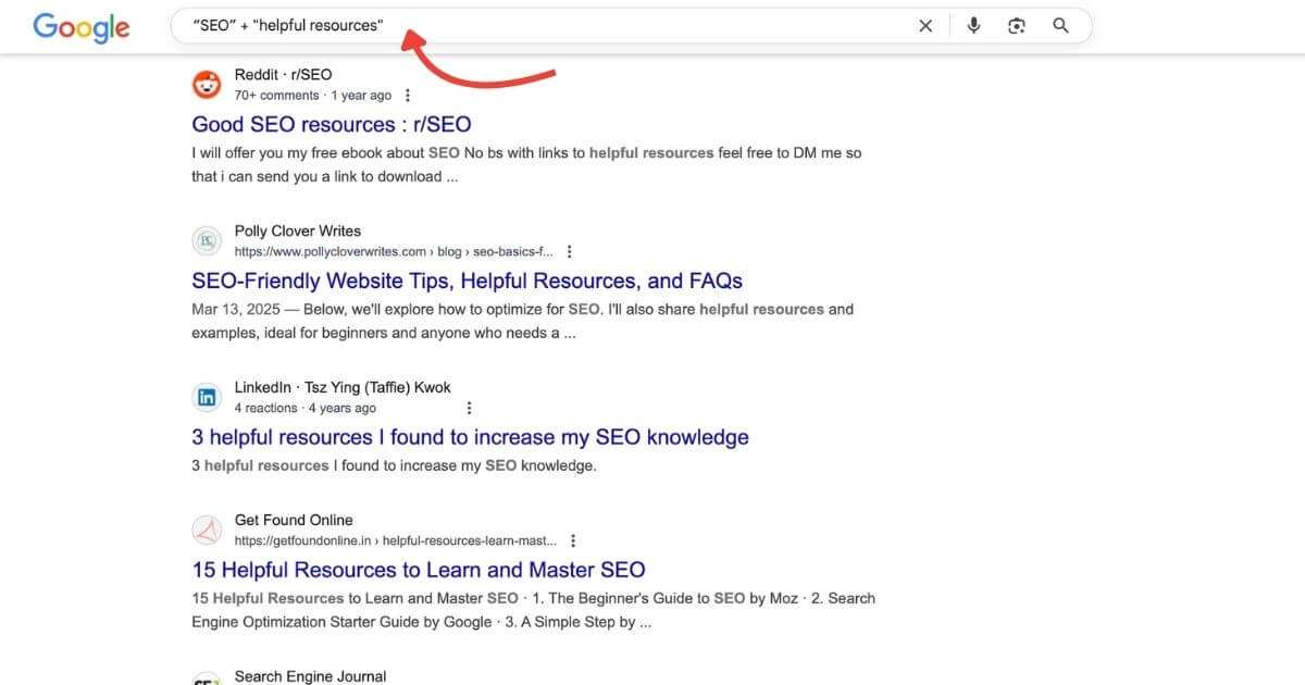 quotations search operator