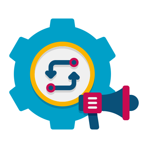 Automation gear with communication symbol