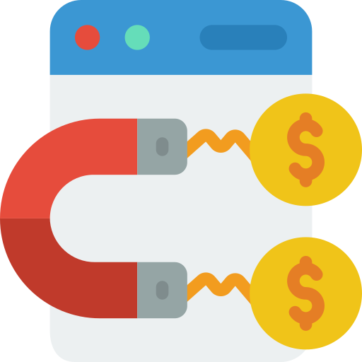 Magnet attracting dollar coins