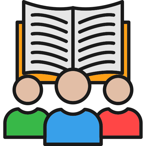 People learning from a book