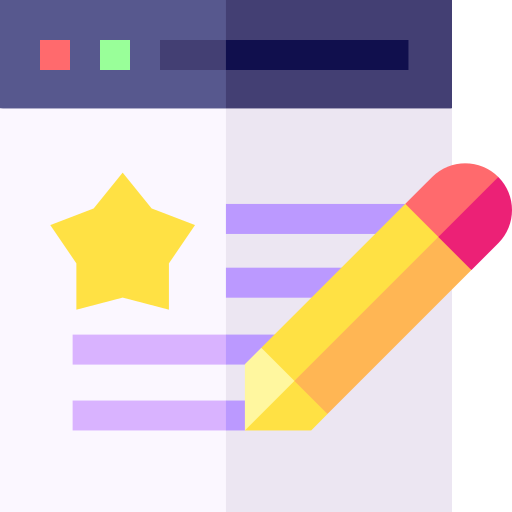 Document with star and pencil icon