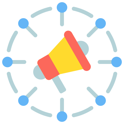 Megaphone with network connections